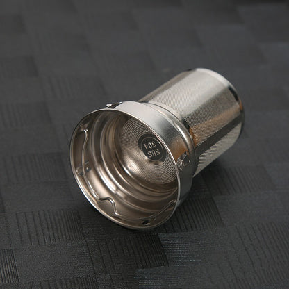 Bamboo Water Bottle sip filter on a textured black surface